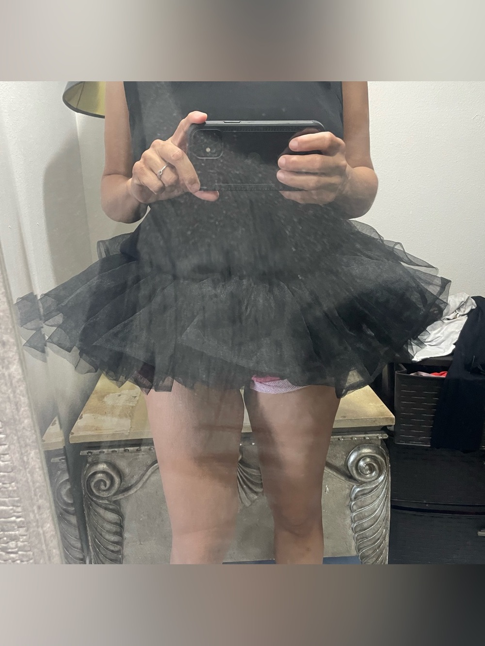 Leg avenue Black Layered Tulle Skater Skirt one size tutu custom - Picture 2 of 9